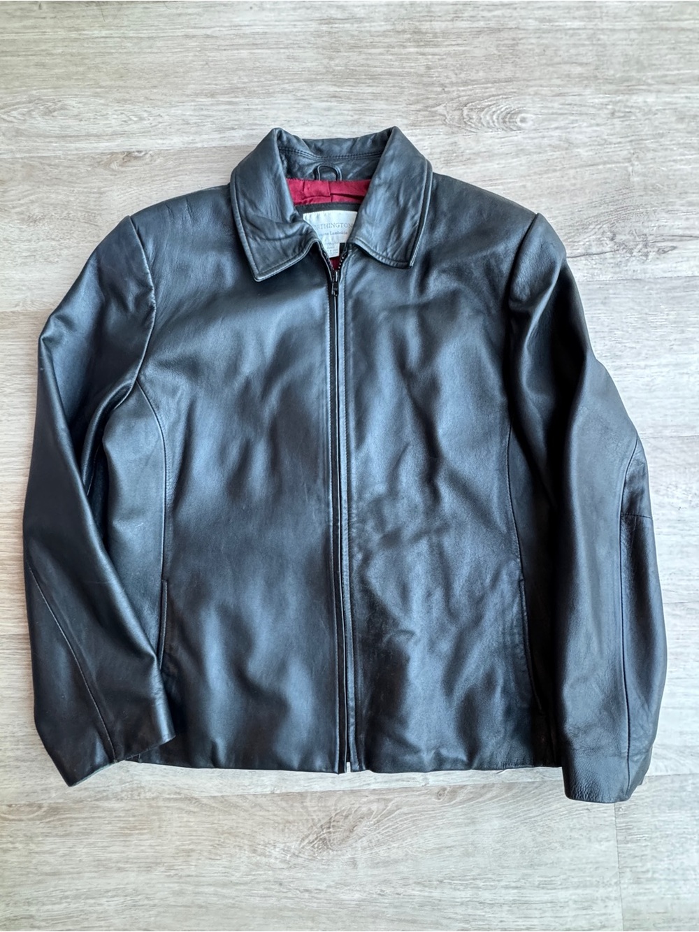 Worthington Genuine Lambskin Leather Vintage 90s Jacket sz L